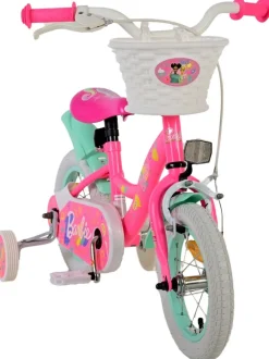TPFSports Barbie Kinderfahrrad - Mädchen - 12 Zoll - Rücktritt + Handbremse - Rosa