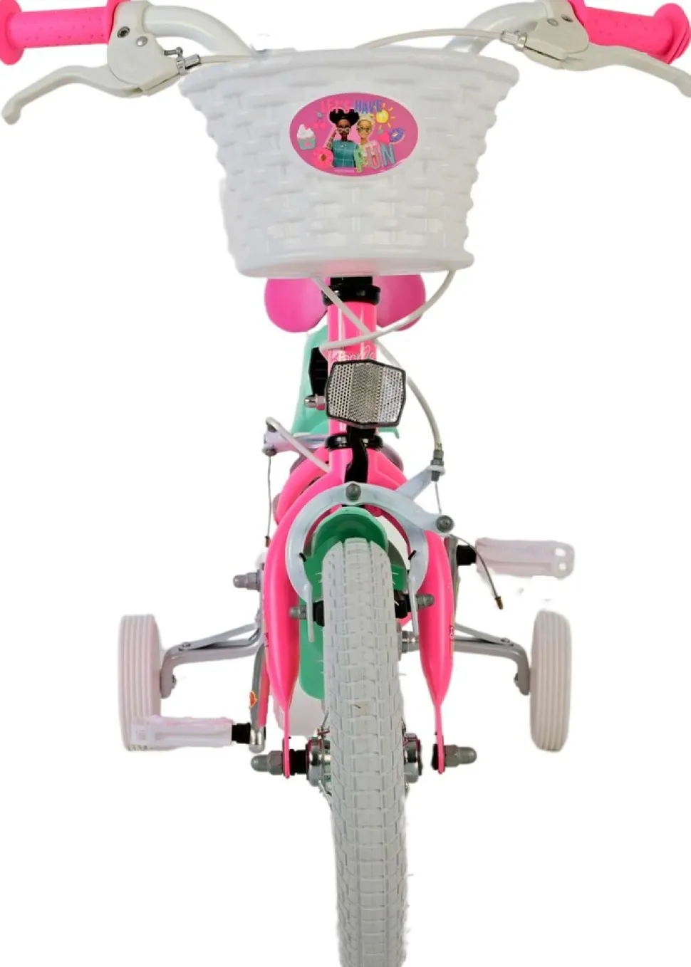 TPFSports Barbie Kinderfahrrad - Mädchen - 12 Zoll - Rücktritt + Handbremse - Rosa