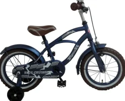 TPFSports Black Cruiser Kinderfahrrad - Jungen - 14 Zoll - Rücktritt + Handbremse - Schwarz