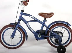 TPFSports Black Cruiser Kinderfahrrad - Jungen - 14 Zoll - Rücktritt + Handbremse - Schwarz