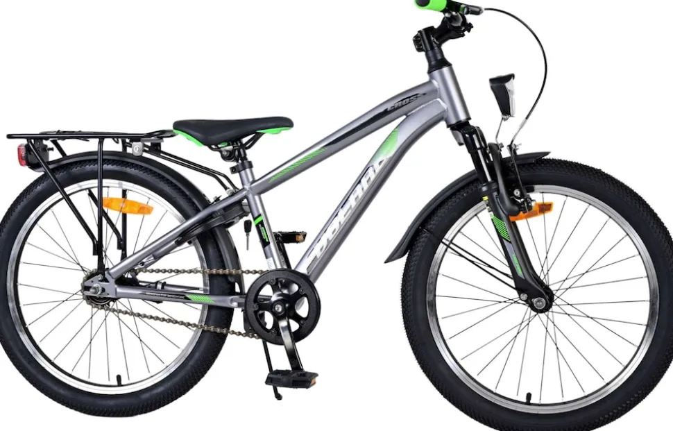 TPFSports Cross Kinderfahrrad - Jungen - 20 Zoll - Rücktritt + Handbremse - Grau