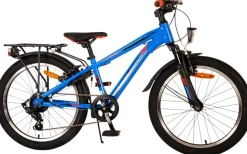 TPFSports Cross Kinderfahrrad - Jungen - 20 Zoll - Rücktritt + Handbremse - 6 Gänge - Blau