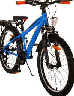 TPFSports Cross Kinderfahrrad - Jungen - 20 Zoll - Rücktritt + Handbremse - 6 Gänge - Blau