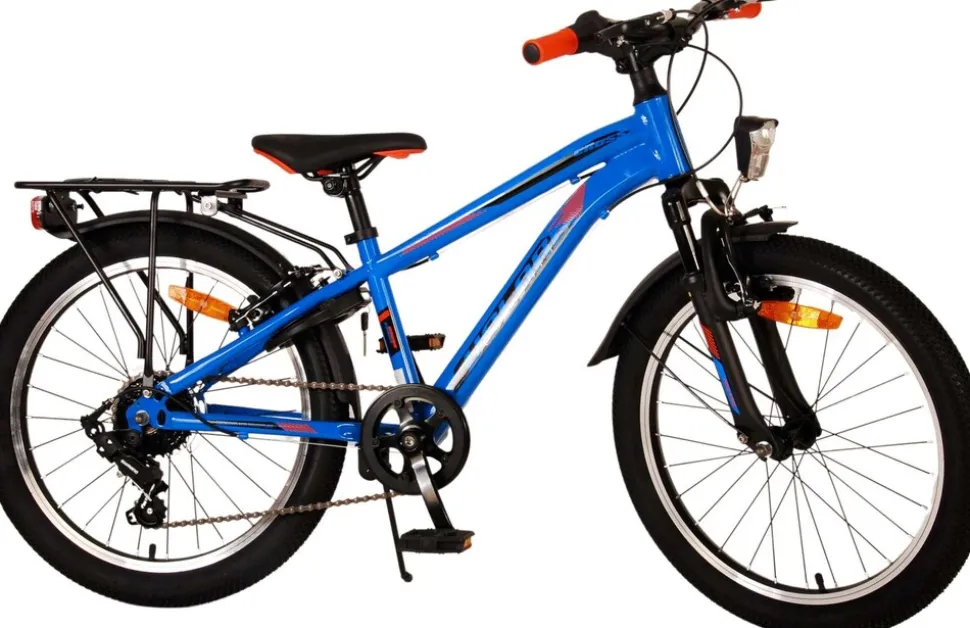 TPFSports Cross Kinderfahrrad - Jungen - 20 Zoll - Rücktritt + Handbremse - 6 Gänge - Blau