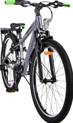 TPFSports Cross Kinderfahrrad - Jungen - 2 Handbremsen - 18 Gänge - 24 Zoll - Blau