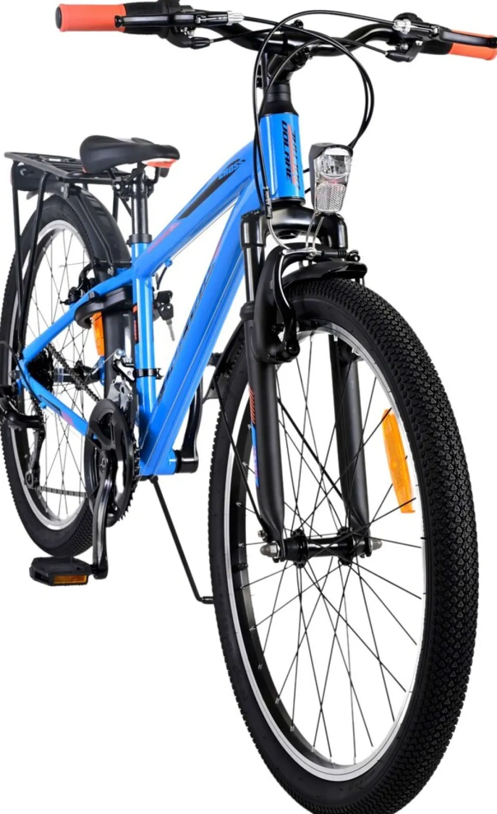 TPFSports Cross Kinderfahrrad - Jungen - 2 Handbremsen - 18 Gänge - 24 Zoll - Blau