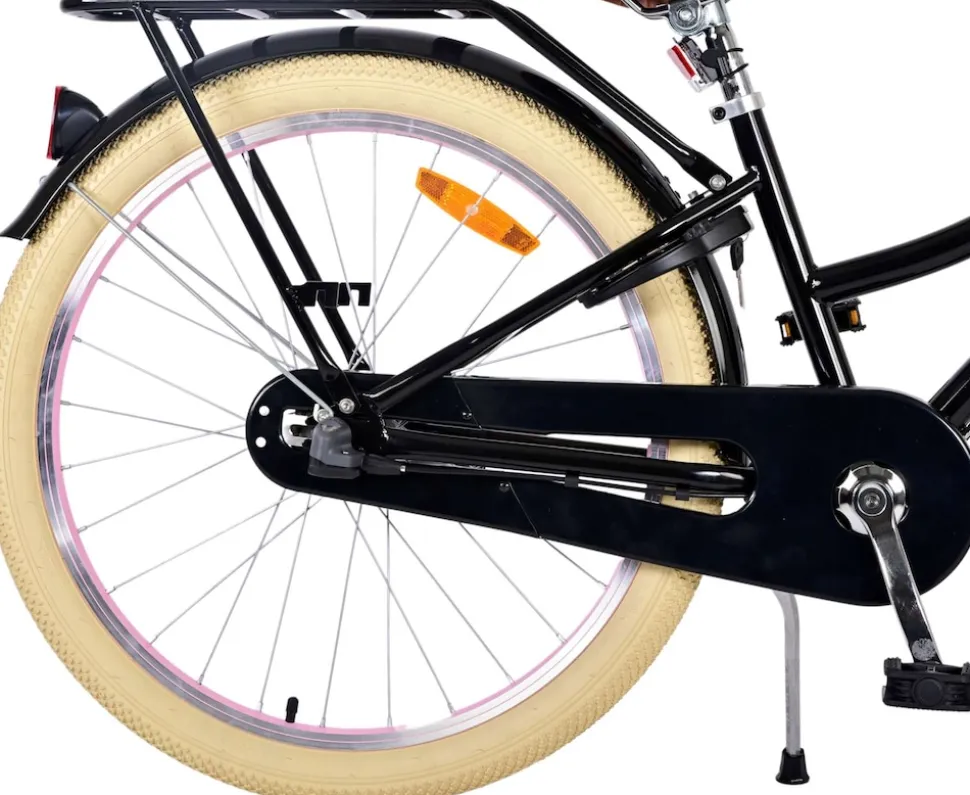 TPFSports Excellent Kinderfahrrad - Mädchen - 24 Zoll - 3 Gänge - Rücktritt + Handbremse - Schwarz