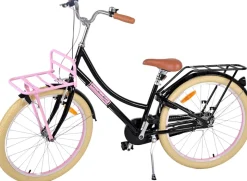 TPFSports Excellent Kinderfahrrad - Mädchen - 24 Zoll - 3 Gänge - Rücktritt + Handbremse - Schwarz
