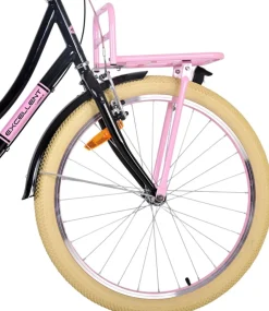 TPFSports Excellent Kinderfahrrad - Mädchen - 24 Zoll - 3 Gänge - Rücktritt + Handbremse - Schwarz