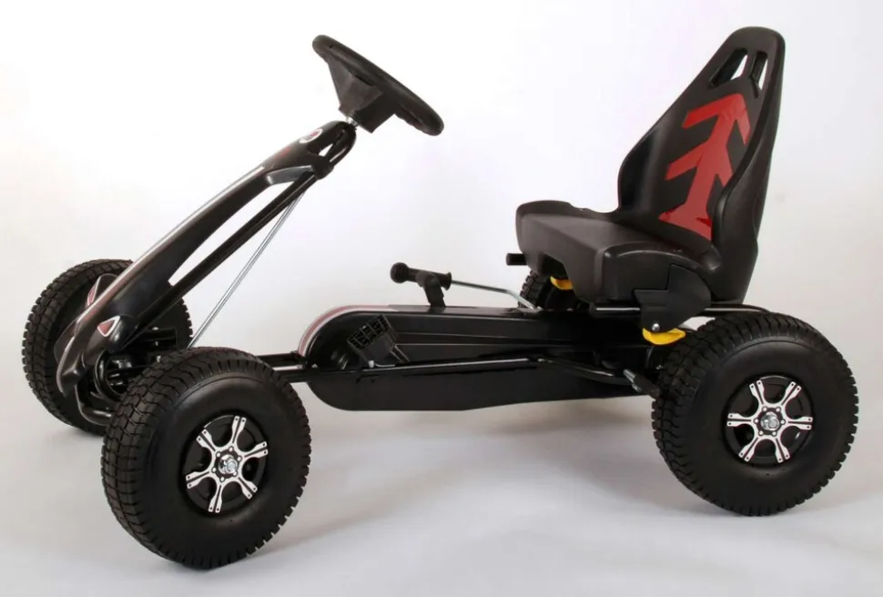 TPFSports Go Kart Rennwagen - Jungen - eine Handbremse - Schwarz