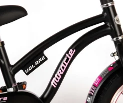 TPFSports Miracle Cruiser Kinderfahrrad - Mädchen - 14 Zoll - Rücktritt + Handbremse - Mattschwarz