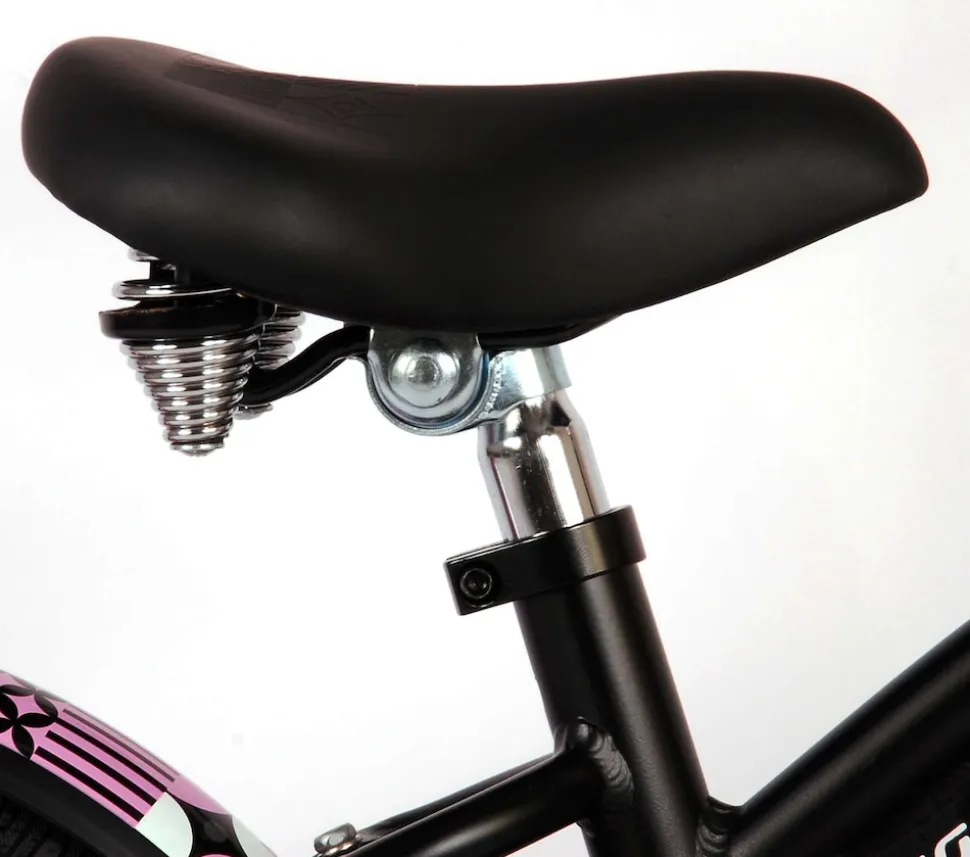 TPFSports Miracle Cruiser Kinderfahrrad - Mädchen - 14 Zoll - Rücktritt + Handbremse - Mattschwarz