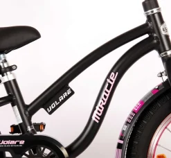 TPFSports Miracle Cruiser Kinderfahrrad - Mädchen - 16 Zoll - Rücktritt + Handbremse - Mattschwarz