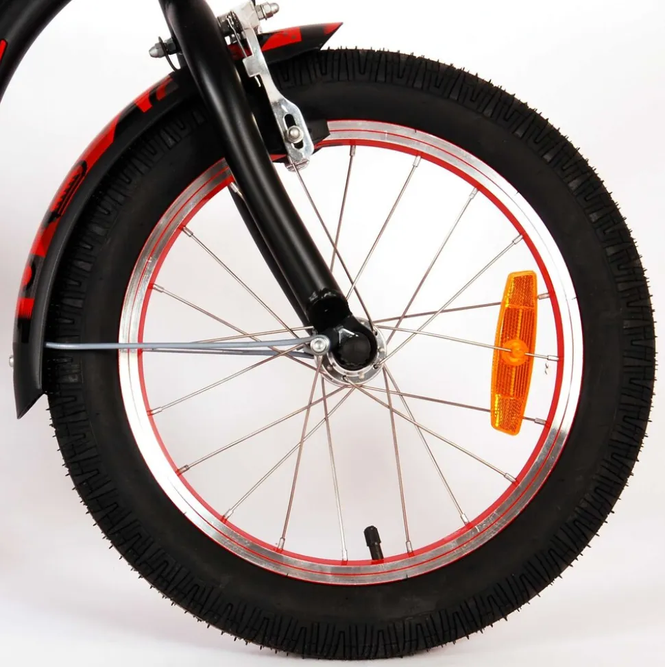 TPFSports Miracle Cruiser Kinderfahrrad - Jungen - 16 Zoll - Rücktritt + Handbremse - Mattschwarz