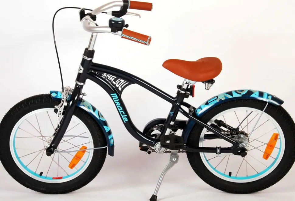 TPFSports Miracle Cruiser Kinderfahrrad - Jungen - 16 Zoll - Rücktritt + Handbremse - Mattschwarz