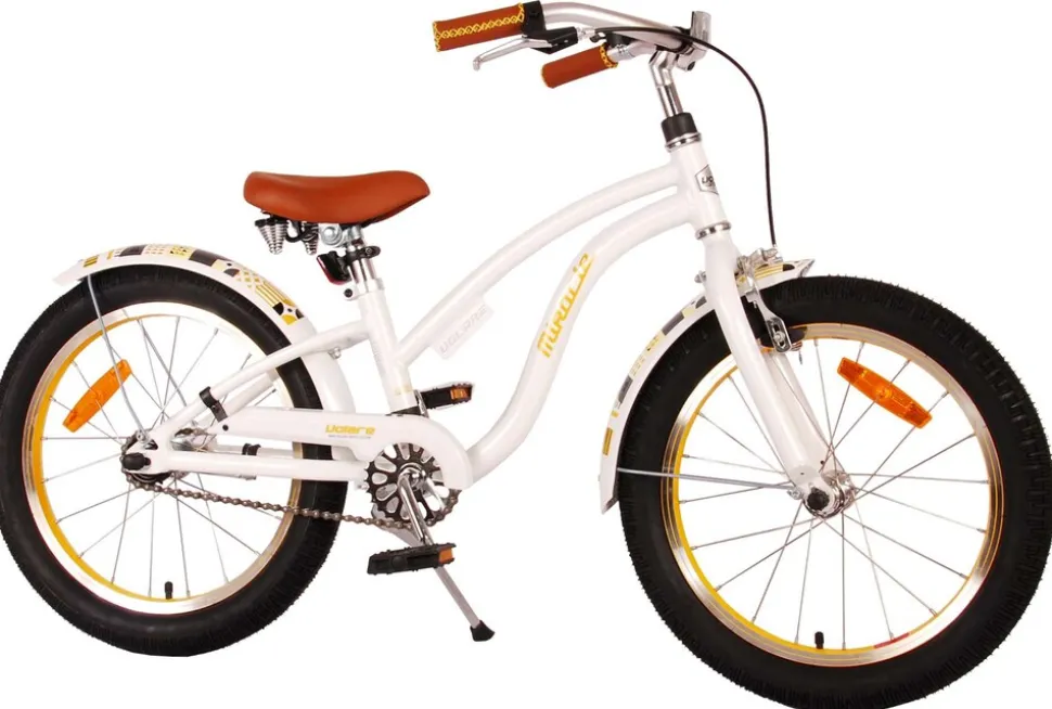 TPFSports Miracle Cruiser - Mädchen - 18 Zoll - Rücktritt + Handbremse - Weiß