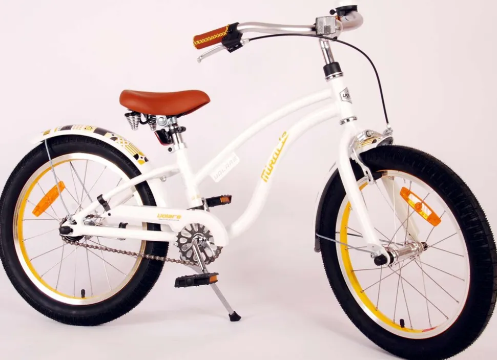 TPFSports Miracle Cruiser - Mädchen - 18 Zoll - Rücktritt + Handbremse - Weiß