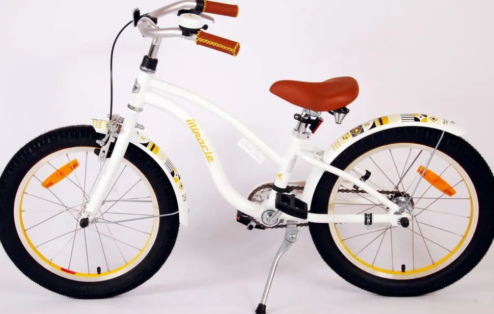 TPFSports Miracle Cruiser - Mädchen - 18 Zoll - Rücktritt + Handbremse - Weiß