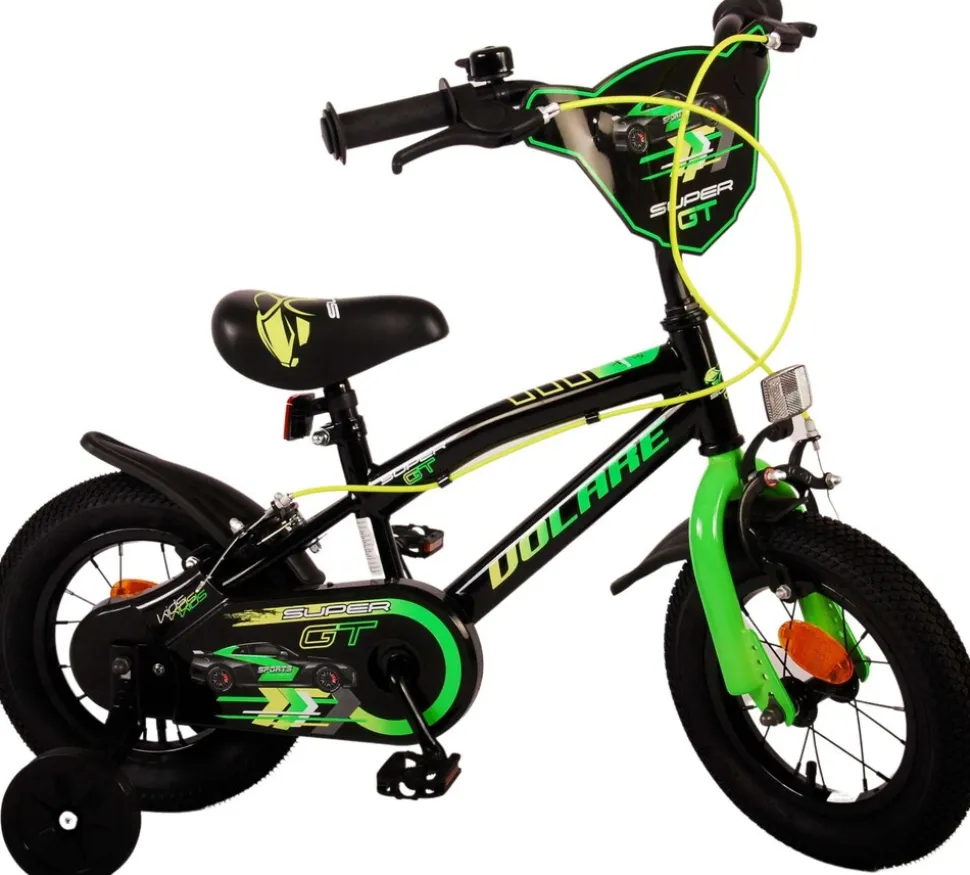 TPFSports Super GT Kinderfahrrad - Jungen - 12 Zoll - Rücktritt + Handbremse - Grün