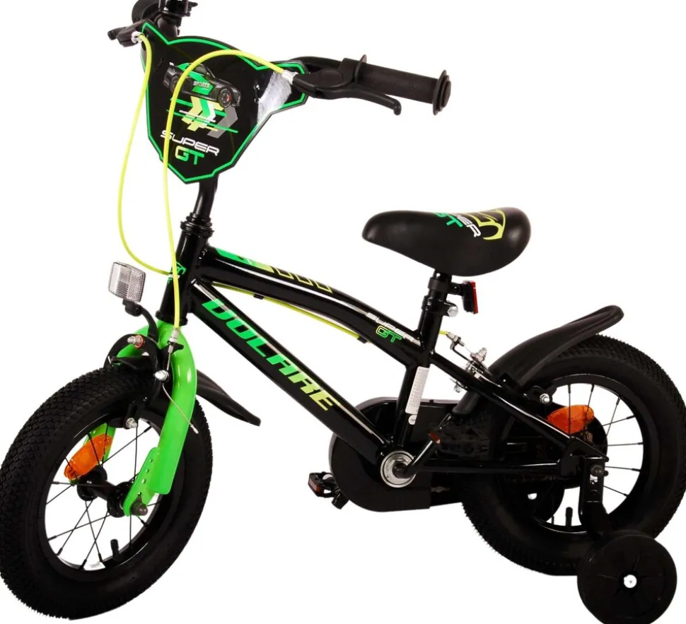 TPFSports Super GT Kinderfahrrad - Jungen - 12 Zoll - Rücktritt + Handbremse - Grün