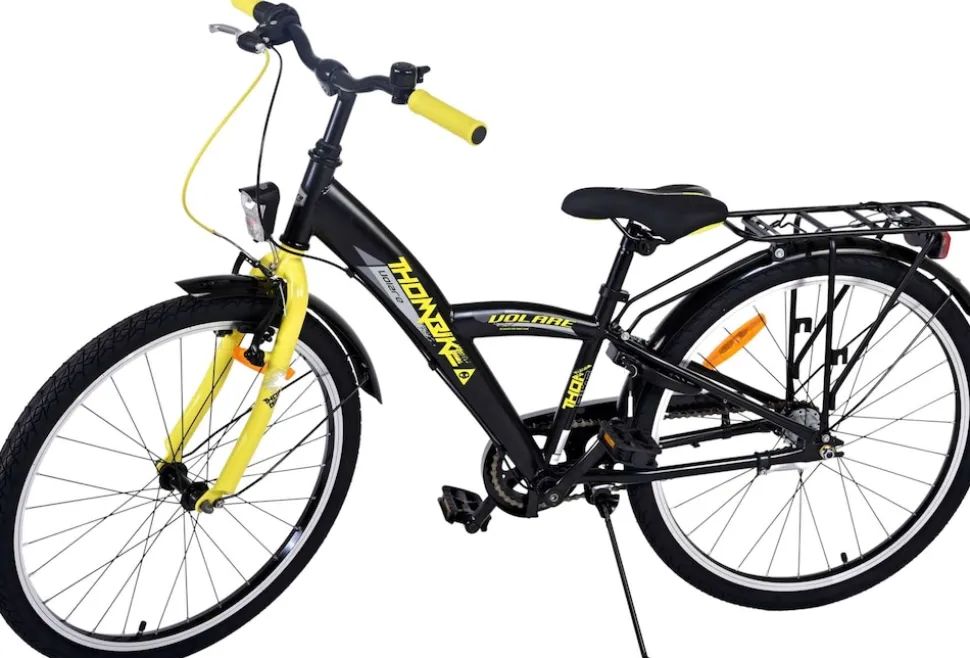 TPFSports Thombike Kinderfahrrad - Jungen - 24 Zoll - Rücktritt + Handbremse - 3 Gänge - Grün