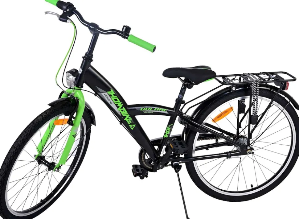 TPFSports Thombike Kinderfahrrad - Jungen - 24 Zoll - Rücktritt + Handbremse - 3 Gänge - Grün
