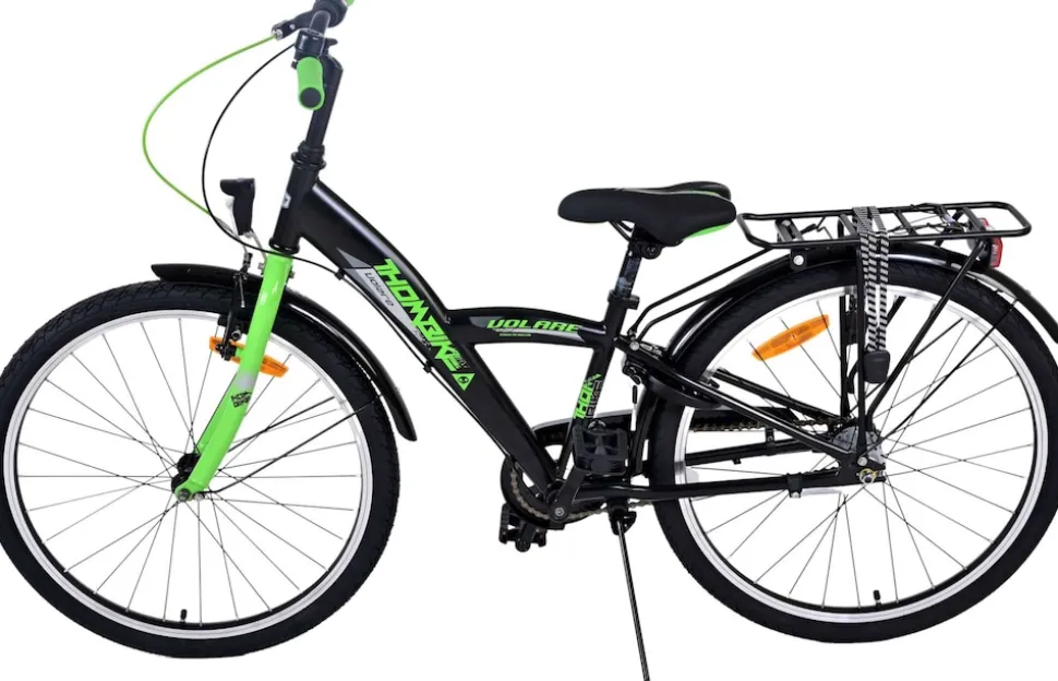 TPFSports Thombike Kinderfahrrad - Jungen - 24 Zoll - Rücktritt + Handbremse - 3 Gänge - Grün
