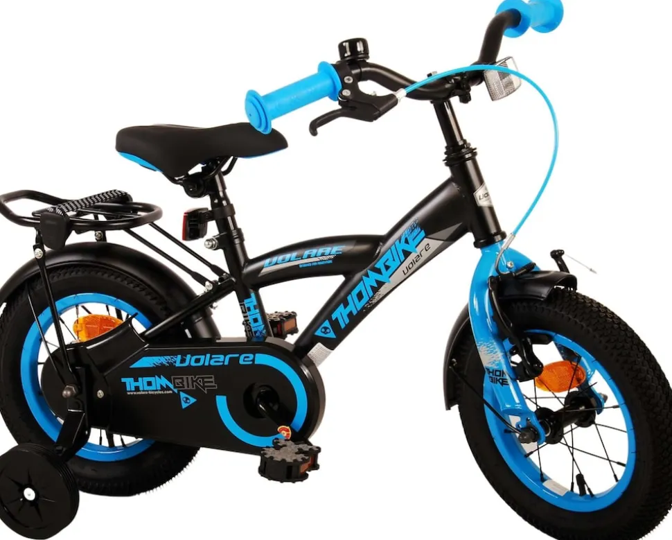 TPFSports Thombike Kinderfahrrad - Jungen - 12 Zoll - Rücktritt + Handbremse - Schwarz/Orange
