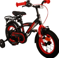 TPFSports Thombike Kinderfahrrad - Jungen - 12 Zoll - Rücktritt + Handbremse - Schwarz/Orange