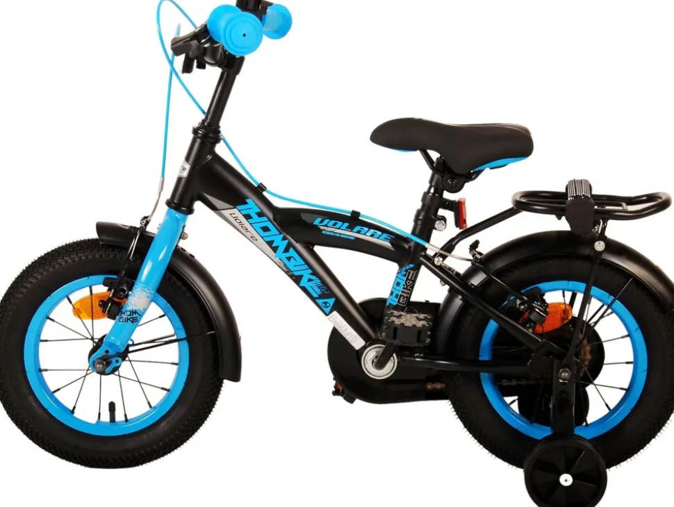TPFSports Thombike Kinderfahrrad - Jungen - 12 Zoll - Rücktritt + Handbremse - Schwarz/Orange