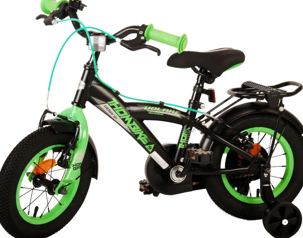 TPFSports Thombike Kinderfahrrad - Jungen - 12 Zoll - Rücktritt + Handbremse - Schwarz/Orange
