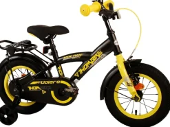 TPFSports Thombike Kinderfahrrad - Jungen - 12 Zoll - Rücktritt + Handbremse - Schwarz/Orange