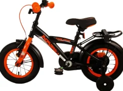 TPFSports Thombike Kinderfahrrad - Jungen - 12 Zoll - Rücktritt + Handbremse - Schwarz/Orange