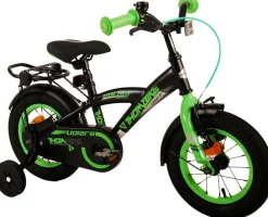 TPFSports Thombike Kinderfahrrad - Jungen - 12 Zoll - Rücktritt + Handbremse - Schwarz/Orange