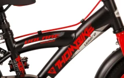 TPFSports Thombike Kinderfahrrad - Jungen - 12 Zoll - Rücktritt + Handbremse - Schwarz/Orange