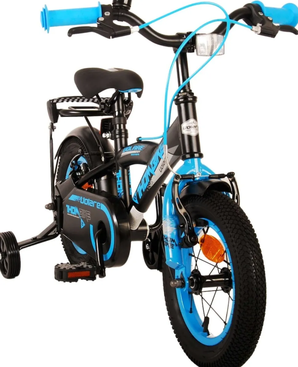 TPFSports Thombike Kinderfahrrad - Jungen - 12 Zoll - Rücktritt + Handbremse - Schwarz/Orange