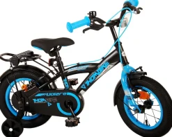 TPFSports Thombike Kinderfahrrad - Jungen - 12 Zoll - Rücktritt + Handbremse - Schwarz/Orange