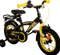 TPFSports Thombike Kinderfahrrad - Jungen - 12 Zoll - Rücktritt + Handbremse - Schwarz/Orange