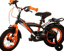TPFSports Thombike Kinderfahrrad - Jungen - 12 Zoll - Rücktritt + Handbremse - Schwarz/Orange