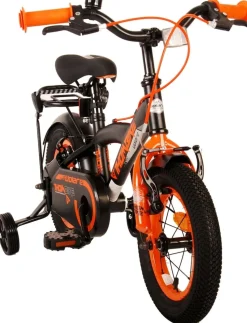 TPFSports Thombike Kinderfahrrad - Jungen - 12 Zoll - Rücktritt + Handbremse - Schwarz/Orange