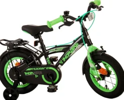 TPFSports Thombike Kinderfahrrad - Jungen - 12 Zoll - Rücktritt + Handbremse - Schwarz/Orange