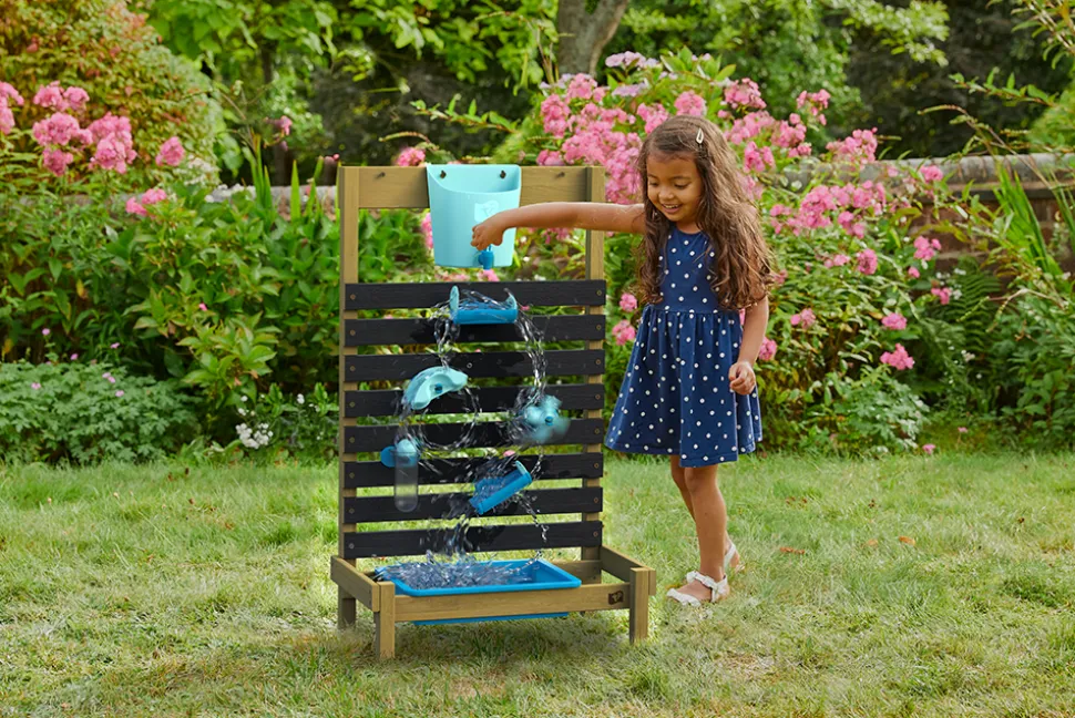 TP Toys Wasserspielwand Splash - Die hölzerne Wasserspiel für den Outdoorbereich