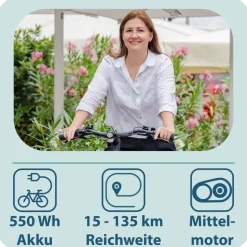 Tretwerk Amber Nexus E Bike SUV 27,5" Pedelec 550 Wh Elektrofahrrad Herren 7 Gang Shimano Nexus Trekkingrad
