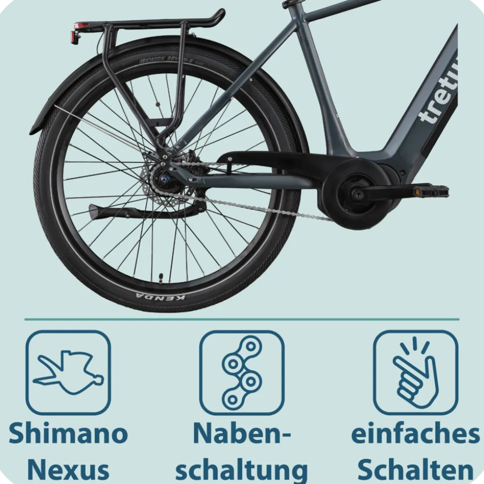 Tretwerk Amber Nexus E Bike SUV 27,5" Pedelec 550 Wh Elektrofahrrad Herren 7 Gang Shimano Nexus Trekkingrad