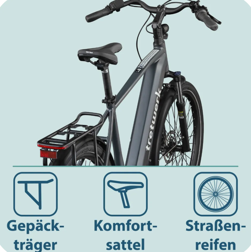 Tretwerk Amber Nexus E Bike SUV 27,5" Pedelec 550 Wh Elektrofahrrad Herren 7 Gang Shimano Nexus Trekkingrad