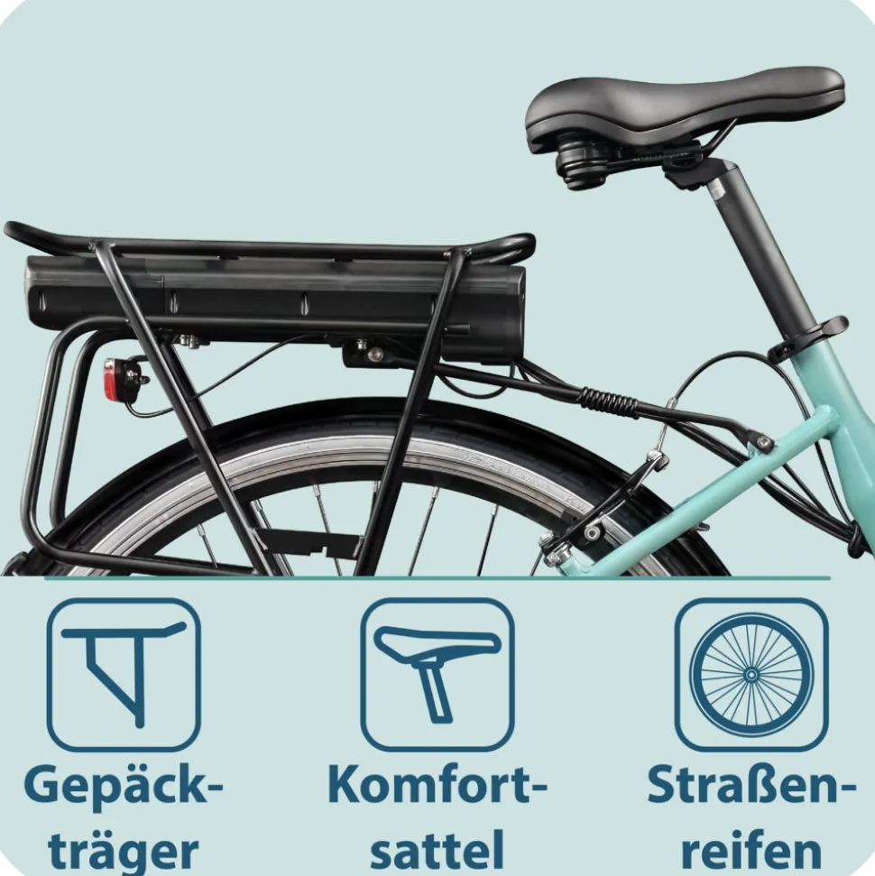 Tretwerk Linea 28 Zoll E Bike Damen Pedelec 3 Gang Nabenschaltung Elektro FahrradCitybike retro Tiefeinsteiger