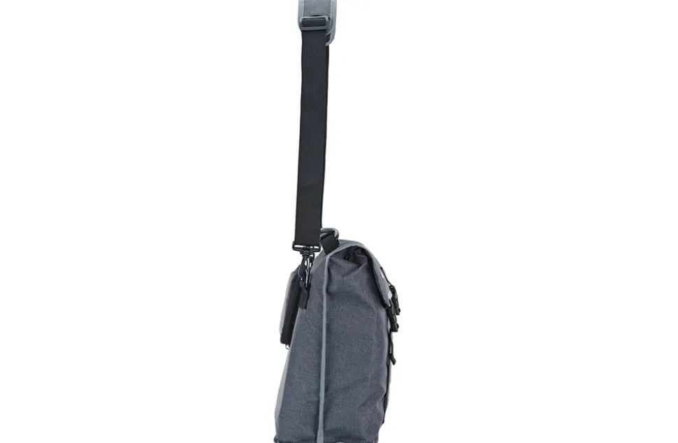 Urban Seitenpacktasche, gut geeignet für 20" Fahrräder und E-Bikes, inkl. Laptopfach, inkl. Regencape im verstärkten Boden, reflektierende Elemente, Volumen: 20 Liter, Farbe: grau