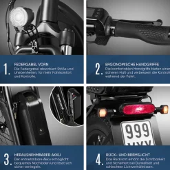 VIRON E-Scooter - XI-1500-EEC - schwarz, 15Ah