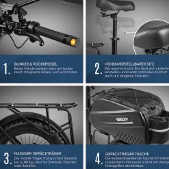 VIRON E-Scooter - XI-1500-EEC - schwarz, 15Ah
