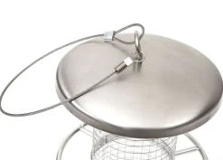 Vogelfutterstation MCW-G90, Futterspender Futtersäule, Edelstahl 27cm